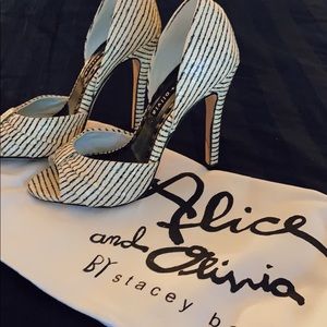 Alice and olivia striped heels DISCONTINUED